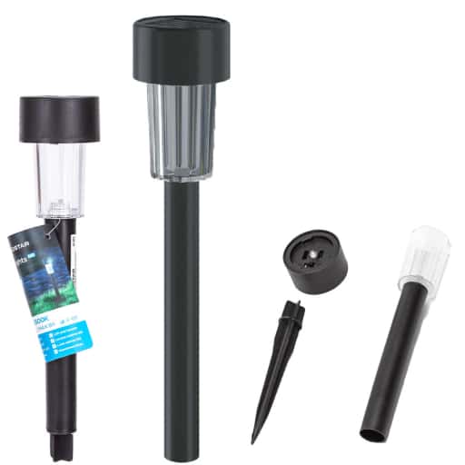 Estaca Solar PP Negro 30cm