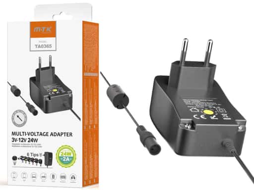 Cargador DC 3V-12V 2A+6 Tips