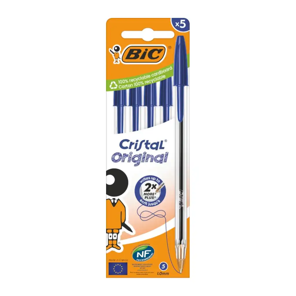 Boligrafo Cristal Original Pack 5