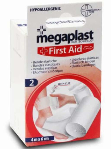 [MG-150112] Venda Firstaid Elastic C/Clip 4mx6cm x2