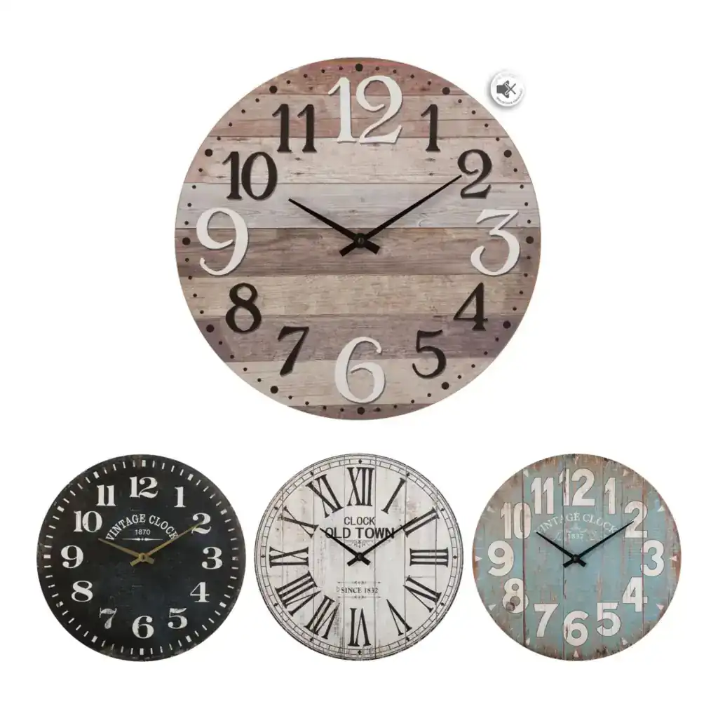 [JJ-158120] Reloj Pared MDF Alex Ø38cm 4S.