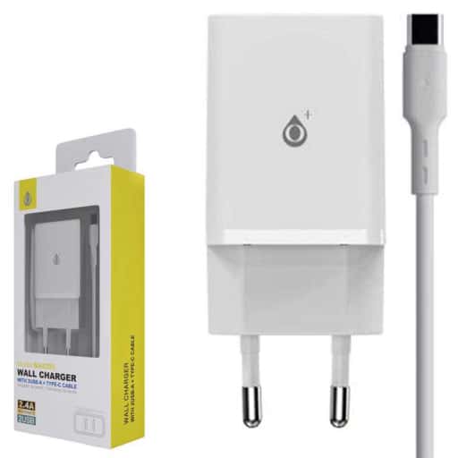 Cargador Red Kai 2USB 2,4A+Cable