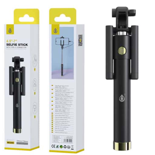 Palo Selfie con Type-C Negro+