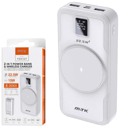 [OP-0251271] Power Bank Hazel+Wireless Charger 20000mAh