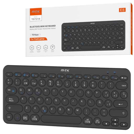 [OP-0752182] Teclado Mini Bluetooth 78 Keys Negro