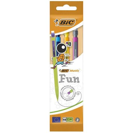 [BC-328983] Portamina Matic Fun HB 0,7mm 3/Bolsa